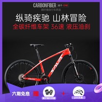SAVA Deca 01 carbon fiber mountain bike bicycle 36-speed cycling bicycle double oil disc brake inner track off-road