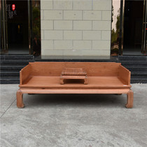 Myanmar flower pear plain noodles raw grinding Luohan bed big fruit red sandalwood three-plate sitting couch Chinese classical mahogany furniture
