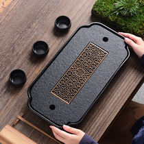 Uginshi Tea Tray Home Modern Minima Ceramic Water Storage Drainage Double Use Tea Table Dry Bubble Tray Small Tea Sea
