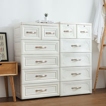 Plastic three-layer drawer storage cabinet home thickened lockers baby clothes baby wardrobe chest chest