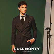 FULL MONTY DOUBLE breasted suit suit Mens business slim suit High-end professional formal dress Groom wedding