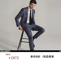 FULL MONTY business formal wool suit mens wedding slim groom high-end suit spring and autumn models