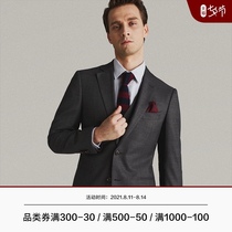 FULL MONTY MENs wool suit suit Business professional formal dress Groom wedding dress Casual suit