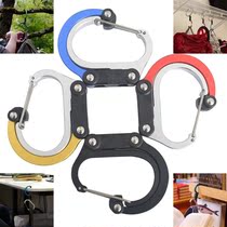 Factory direct sales hot-selling new multi-function carabiner aluminum alloy D-type outdoor products quick hanging buckle series