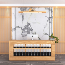 New Chinese Abacus Cashier Bar Vintage Solid Wood Tea House Restaurant Health Beauty Foot Therapy Hotel Reception Desk