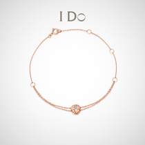  (Spot)I Do heart heart series 18K gold diamond bracelet female rose gold jewelry ido