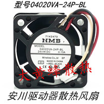 Original NMB 04020VA-24P-BL 24V 0 13A 4CM three-line Yaskawa drive cooling fan