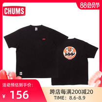 CHUMS Qiaqia bird Japanese trend outdoor mens and womens short-sleeved T-shirt Japanese food printing CH01-1714