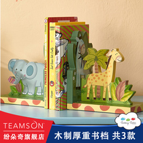 teamson Wooden childrens bookshelf Book file book stand by hanging painting wall decoration fantasy fields