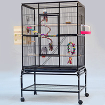 Yuedi new square iron flock bird cage tiger skin peony parrot cage bird cage gray parrot breeding cage A421