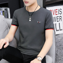 2020 Bee short-sleeved t-shirt men slim Korean version half-sleeve mens fashion and versatile handsome fashion brand t-shirt men dx