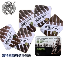 Haitesos sketch dry material Sketch charcoal fine strip Charcoal pen Chalk Water-soluble painting material 4 6 packs