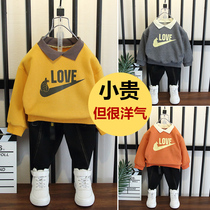 Childrens clothing boys spring suit 2021 new foreign boy spring clothes tide children Korean version of two sets