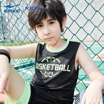 Hongxing Erke childrens clothing middle and large childrens sports vest 2019 new summer boys basketball sleeveless vest