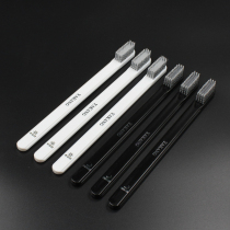 6 Japanese black and white couple toothbrushes imported spiral silk bamboo charcoal soft hair adult household household clothing wholesale price