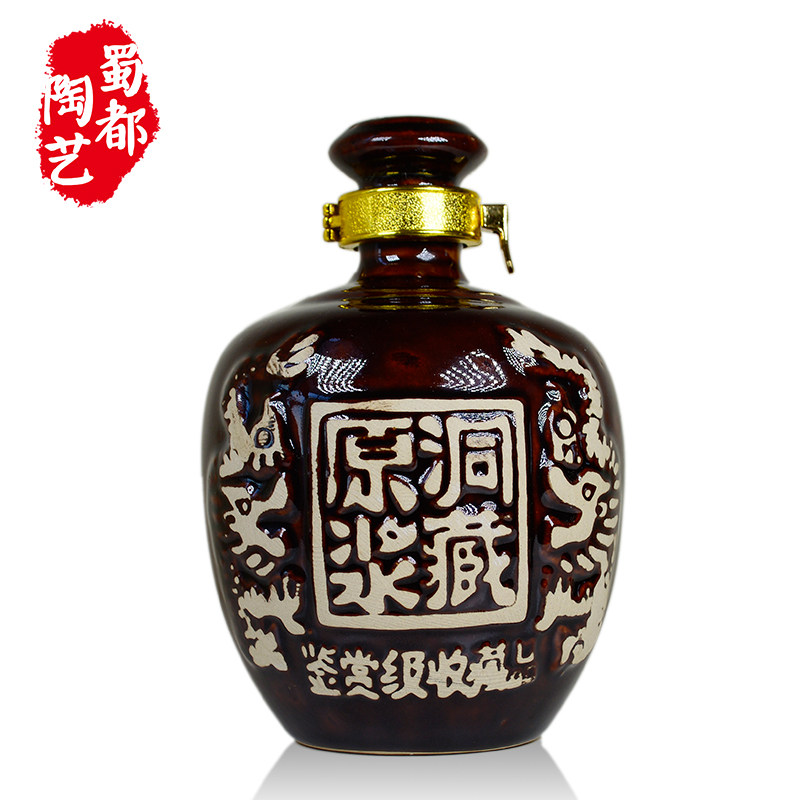 Special ceramic wine altar 1 catty 2 catties 3 catties 5 catties packed wine bottle empty wine jar white wine vintage wine pot earth ceramic wine cans