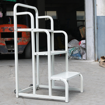 Household mobile disassembly and assembly platform ladder warehouse mobile climbing car plus wheel two-step ladder three-step ladder supermarket freight ladder