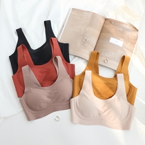 Mitu (zero sense without trace)glossy vest latex underwear thin bra without rims small chest gathered women