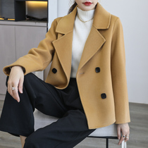 2022 Double-sided cashmere big coat with short high-end loose small sub-suit Herbenwind wool Temperament Jacket