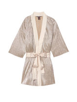 Luxury nightgown womens spring and autumn sexy confusion ice silk pajamas Womens nine-point sleeve wedding wedding bride morning robe holiday bathrobe