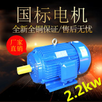 Three-phase asynchronous motor Y2 series new copper national standard Y100L1-4 pole 2 2KW KW motor 380 Hu special
