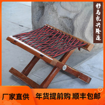 Shandong mahogany Mazha folding low stool pony Boutique leisure outdoor portable fishing elderly home