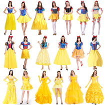 Halloween costume adult snow white skirt adult stage performance cos suit Belle princess dress evening dress