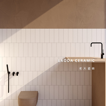  Japanese-style small white brick 300x600 Kitchen solid color wall brick Bathroom Bathroom all-body soft light slot lattice tile