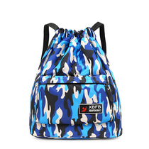 Camouflage basketball bag training bag corset pocket drawstring backpack bag mens sports fitness backpack bag tide