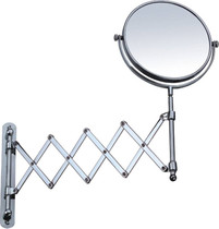 Double-sided mesh push-pull magnification beauty mirror rotating makeup mirror vanity mirror bathroom wall hanging
