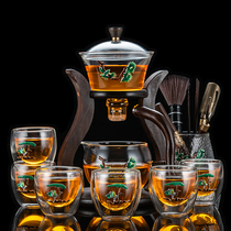 Glass tea set high-end home lazy kung fu tea cup pot office meeting guests automatic tea making artifact high-end