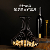 Home wine stopper collection basket cup holder Wine cabinet wine rack ornaments Decorative bottle rack Modern wine rack