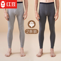 Red Bean Autumn Pants Mens Pure Cotton Autumn Winter Comfort All Cotton Two Dress 100% Cotton Soft And Soft And Warm Lining Pants Warm Pants