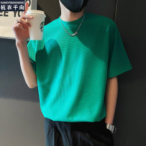Huafg T-shirt Men Ins Tide Cards Summer Short Sleeve Trend 100 Lap Half Sleeves 2022 New Yuppie Handsome Summer Loaded Half Sleeves