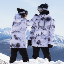 Couples ski suit men and women winter Waterproof warm thick snow suit snow pants veneer adult strap ski pants