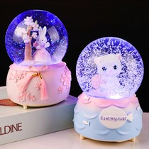 Music Box Crystal Ball Music Box Carousel Sky City Birthday Gift Creative Little Princess Girl Movement