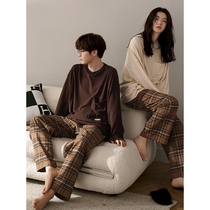 VIRRI heavy exquisite romantic without losing easy ~ couples pajamas women cotton simple fashion home clothes