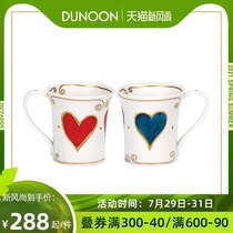 DUNOON bone china mug couple water cup A pair of creative love ceramic coffee cup small teacup