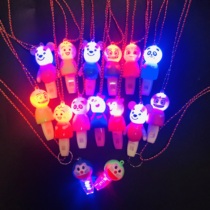 Luminous outlet whistle with hanging rope whistle Childrens toy kindergarten Gift creative to push for a small gift with a small gift