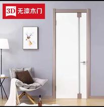 Kaifeng Dahong shop 3D non-lacquered wooden door with glass door D-561B