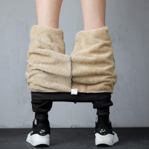 Middle-aged mens gush pants winter sports pants easy to thicken and warm big cotton pants dad clothing lamb velvet long pants