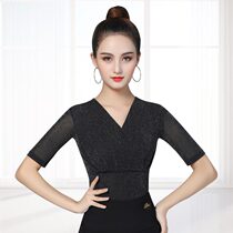Dambo Romorden Dance Blouses Middle Sleeve Latin Dance Practice Womens Summer Dance Ballroom Dancing Dress New Dance Suit