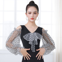 Dambo Romorden Dance Blouses Womens Bubble Sleeves National Mark Dance Wear of Lombard Dance Costume High-end Waltz Practice