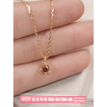 sanswood Rose Gold is a simple pitch of the Red 30 min Mosangstone pure silver necklace