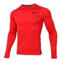 Nike Nike tights men 2021 summer new red fitness training sportswear long sleeve T-shirt BV5589