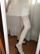 Autumn 100D Velvet Sweet White Pantyhose Retro Lace Specifies Lolita Stocking Court