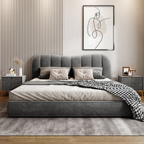 Italian light luxury cloth art bed modern simple technology cloth soft bag double bed master bedroom Nordic ins Net red princess bed