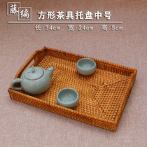 Vietnam imports and exports Nordic tray rattan saucer fruit tray European living room creative home simple modern