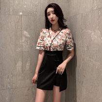 Summer foot bath work meal nightclub dress Foot bath frock thin 2021 new fashion temperament technician woman