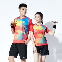 Yonex badminton suit mens sports short sleeve quick-drying round neck T-shirt YY casual top womens suit summer